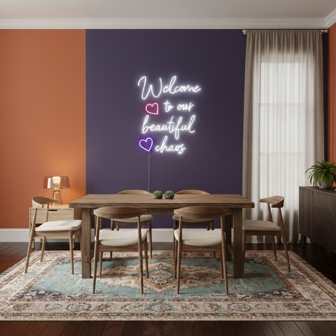 Welcome to Our Beautiful Chaos Neon Sign