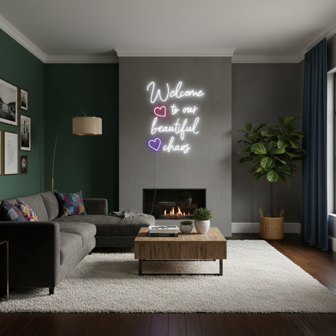 Welcome to Our Beautiful Chaos Neon Sign