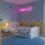 Victoria Name LED Neon Sign personalized wall-mounted name light décor by Neon.Shop for bedrooms, events, and gifts.”