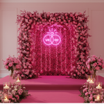 We Do Wedding LED Neon Sign glowing at ceremony by Neon.Shop - Pink 