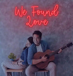 Romantic We Found Love LED neon sign for wedding decor Neon.Shop