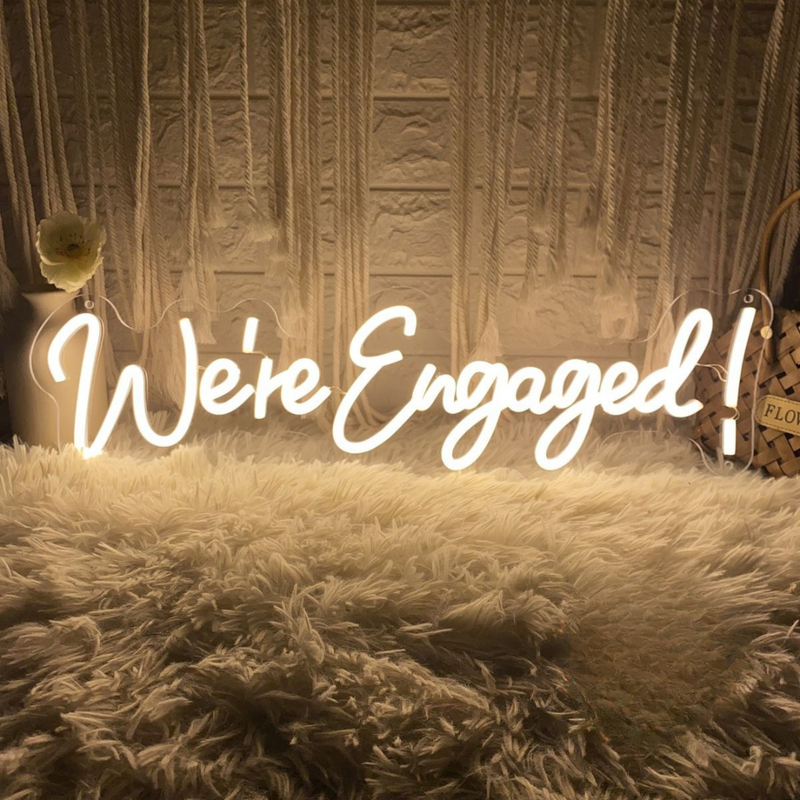 We’re Engaged LED neon sign for reception or photo booth – Neon.Shop