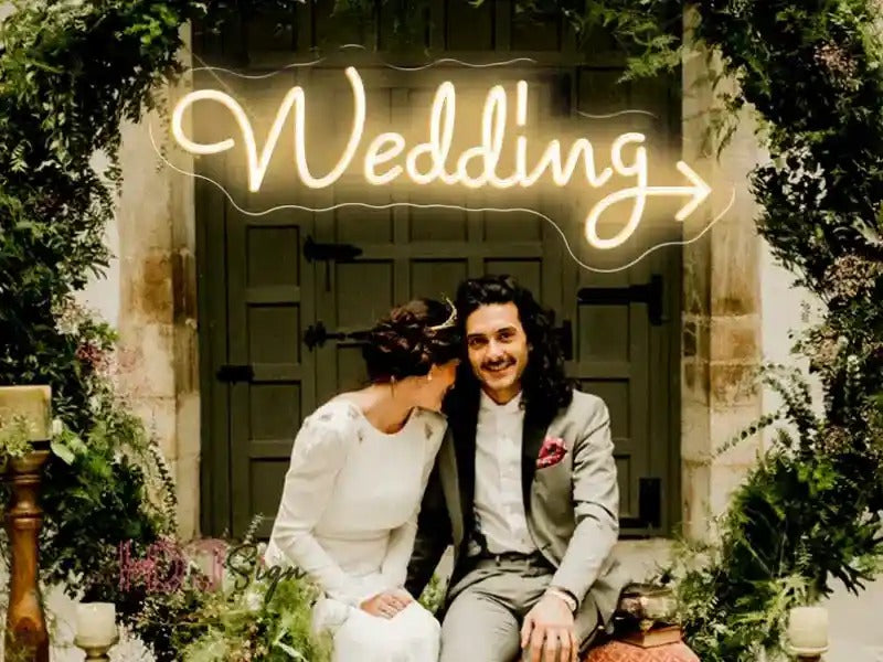 Wedding Neon Sign in bright LED colors for ceremonies, receptions, and photo backdrops by Neon.Shop