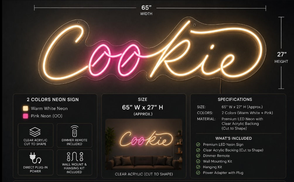Updated neon sign for Naomie