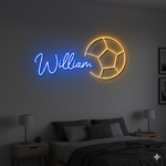 William LED Neon Sign illuminated wall décor by Neon.Shop for bedrooms, offices, and celebrations.