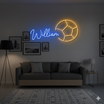 William LED Neon Sign illuminated wall décor by Neon.Shop for bedrooms, offices, and celebrations.