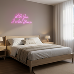 With You, I Am Home neon sign illuminating cozy interiors by Neon.Shop