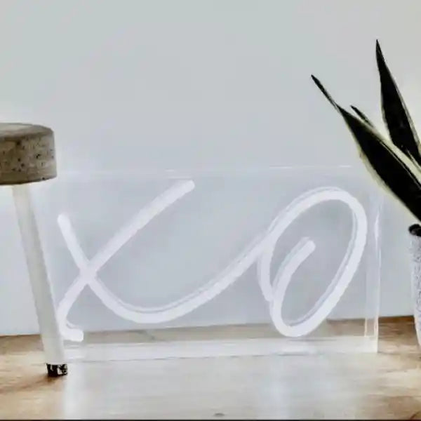Xo Wedding Neon Sign by Neon.Shop - Glowing in Cool white color in Acrylic Backing