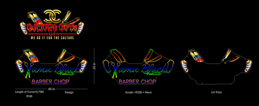 Custom UV Neon Sign for Yarry Nuñez