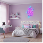 Yes Girl Yes LED neon sign by Neon.Shop glowing on a wall as empowering and stylish neon décor