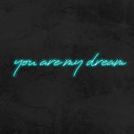 You Are My Dream neon sign for sweetheart table wedding setup Neon.Shop - Ice Blue 