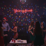 You’re My Favorite Valentine’s Day LED neon sign glowing in soft romantic colors, creating a warm and loving décor vibe by Neon.Shop
