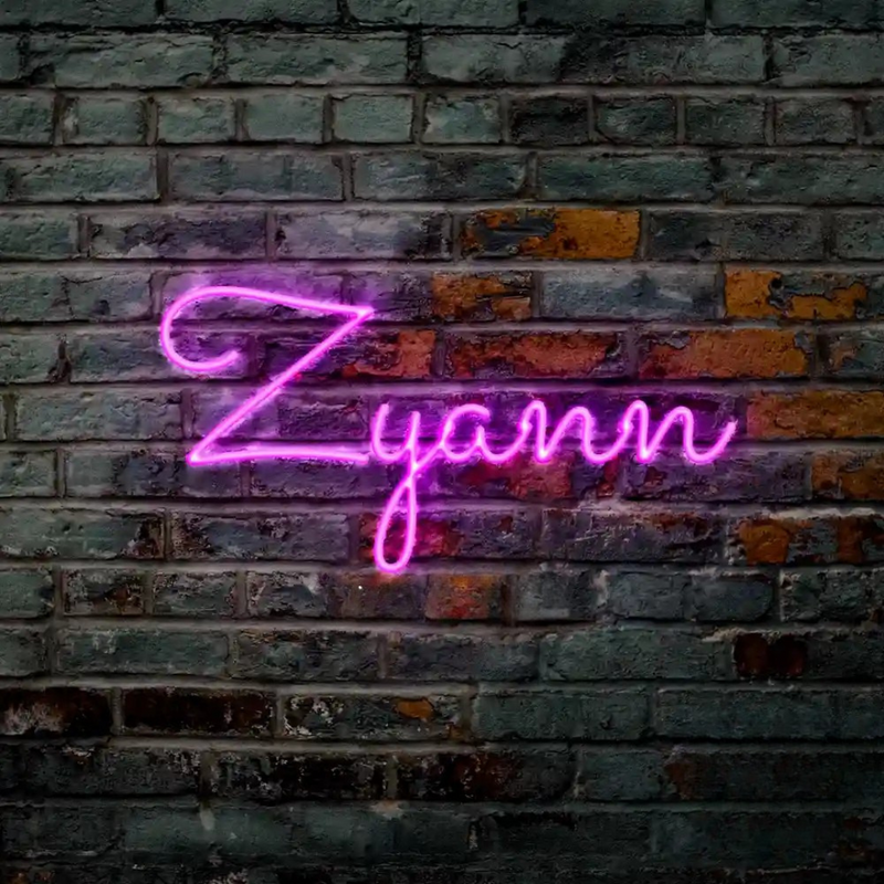 Zyann Name LED Neon Sign, personalized wall-mounted name light décor by Neon.Shop for bedrooms, events, and gifts.”