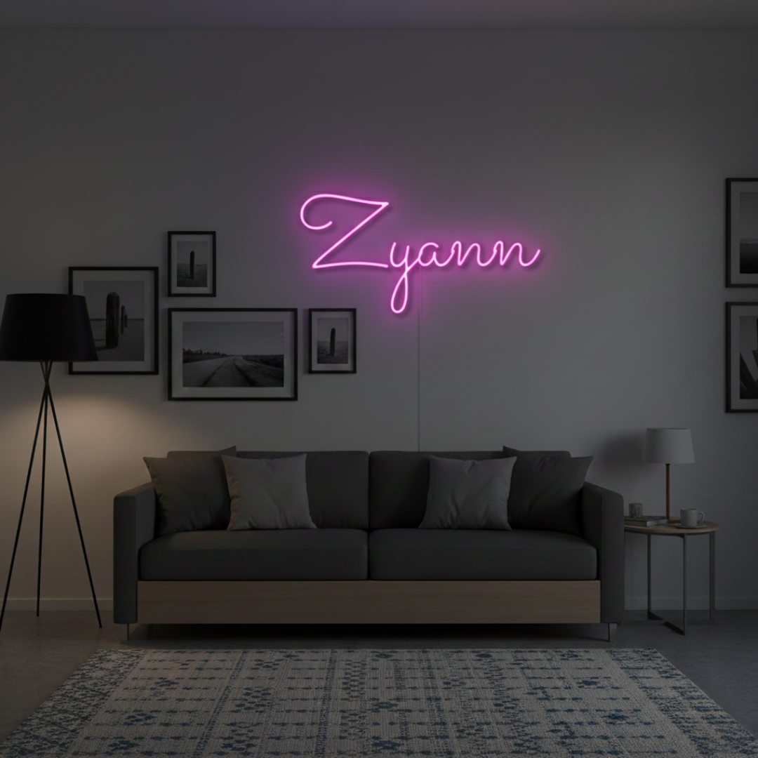 Zyann Name LED Neon Sign  personalized wall-mounted name light décor by Neon.Shop for bedrooms, events, and gifts.”