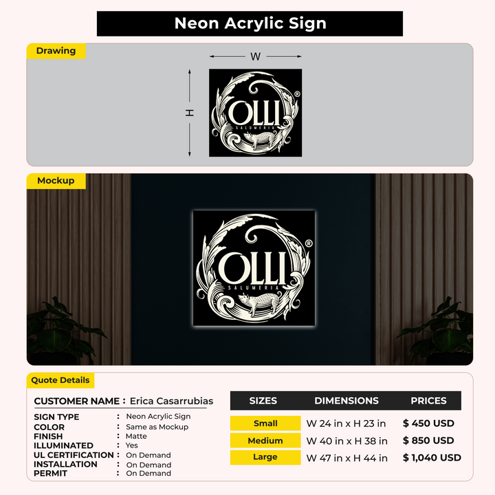 Custom signs for Erica Casarrubias