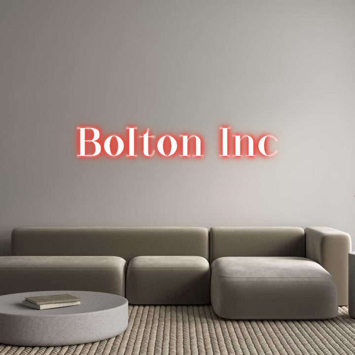 Customized Neon Sign: Bolton Inc