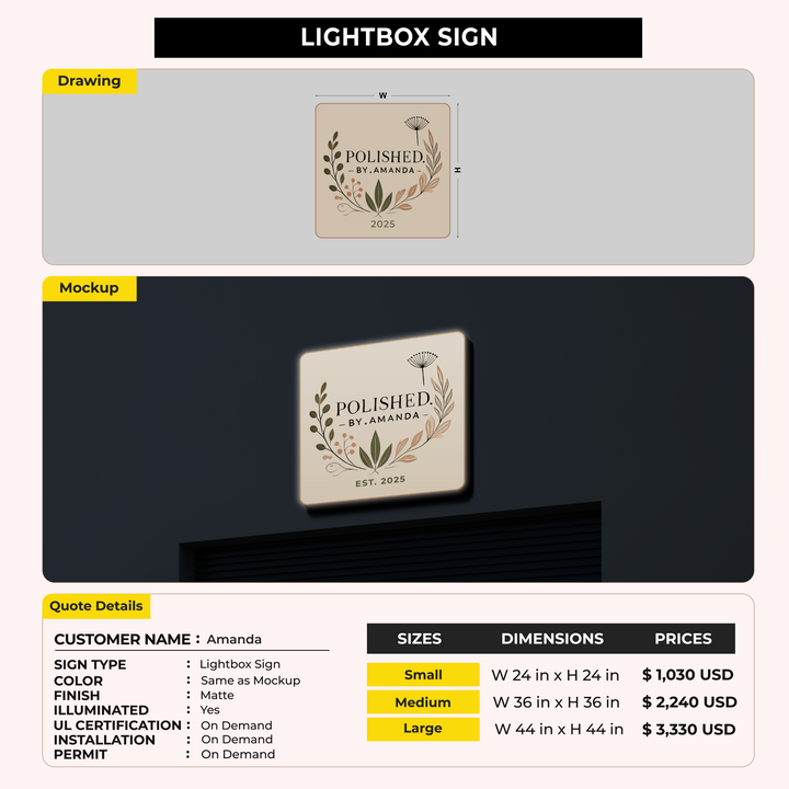 Custom Signs For Amanda