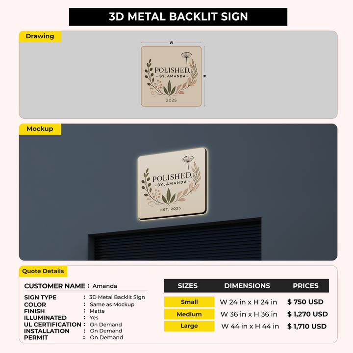 Custom Signs For Amanda