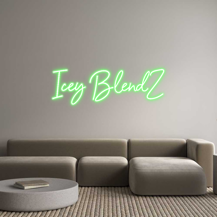 Customized Neon Sign: Icey BlendZ