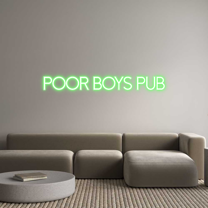 Customized Neon Sign: Poor Boys Pub