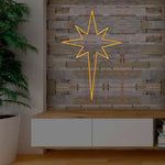 Star Merry Christmas Neon Sign glowing brightly for festive décor by Neon.Shop.