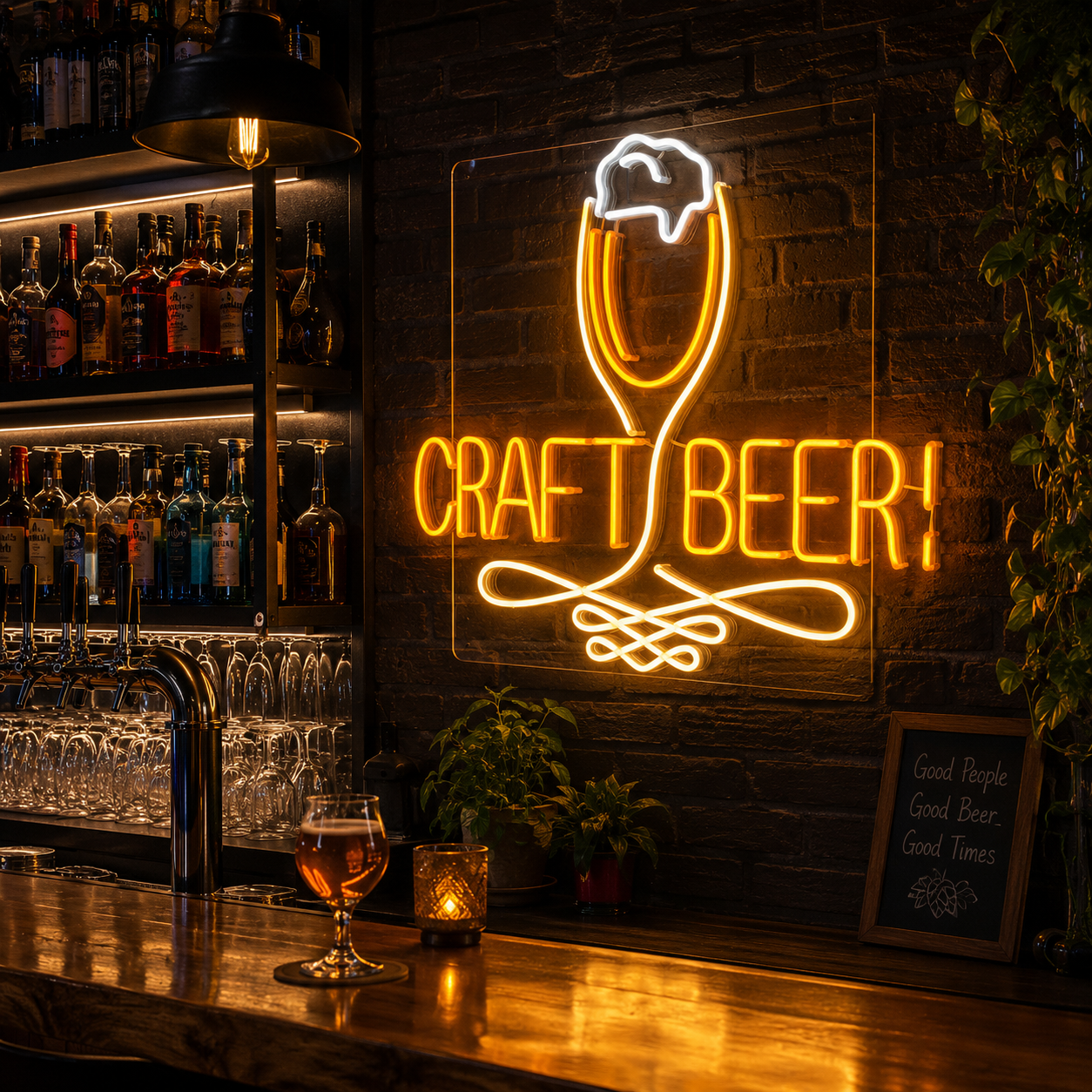 Craft Beer LED Neon Sign Bar & Pub Wall Decor