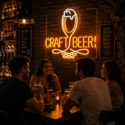 Craft Beer LED Neon Sign Bar & Pub Wall Decor