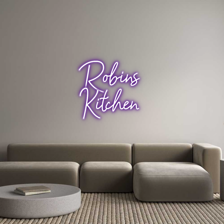 Customized Neon Sign: Robins 
Kitc...