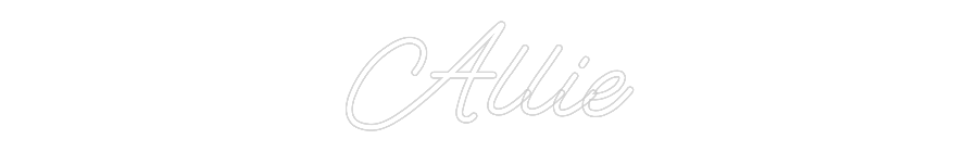 Customized Neon Sign: Allie