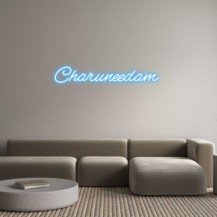 Customized Neon Sign: Charuneedam