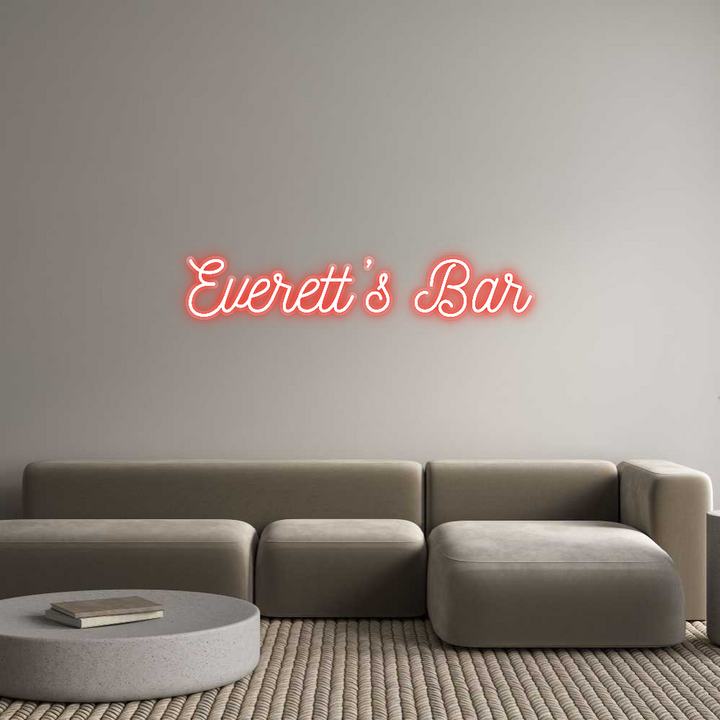 Customized Neon Sign: Everett’s Bar
