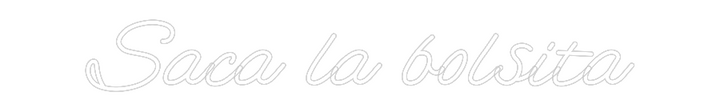 Customized Neon Sign: Saca la bolsita