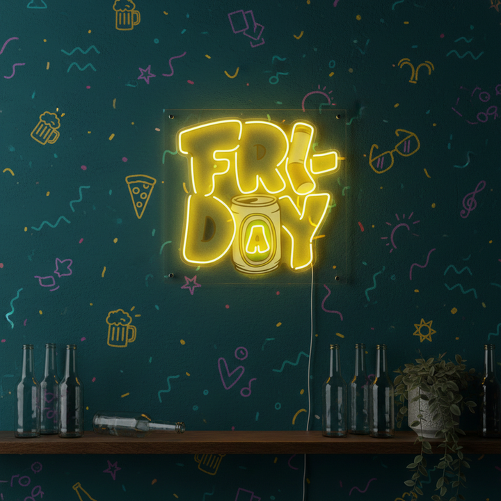 Friday UV Art LED Neon Sign