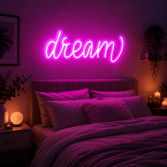 Dream Together Neon Sign Cozy Bedroom Glow