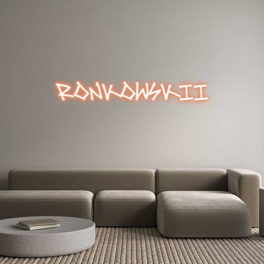 Customized Neon Sign: Ronkowskii