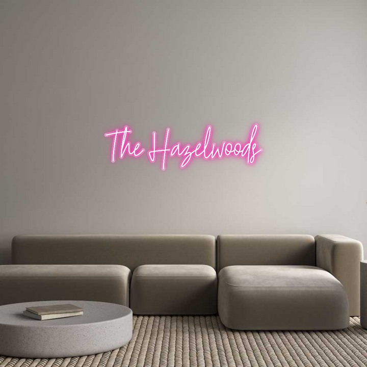 Customized Neon Sign: The Hazelwoods