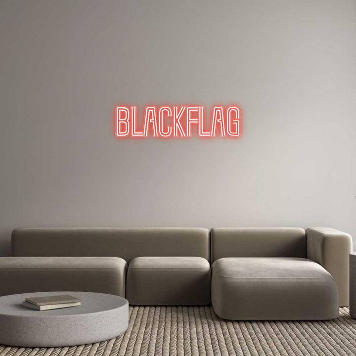 Customized Neon Sign: BLACKFLAG