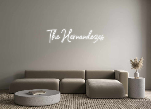 Customized Neon Sign: The Hernandezes