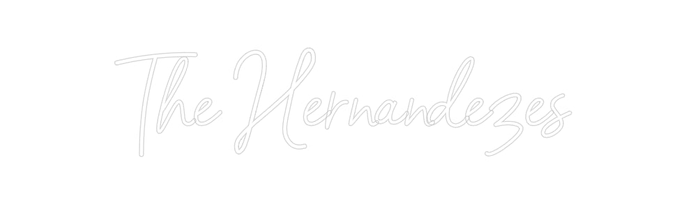 Customized Neon Sign: The Hernandezes