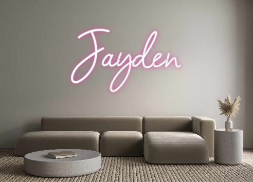 Customized Neon Sign: Jayden