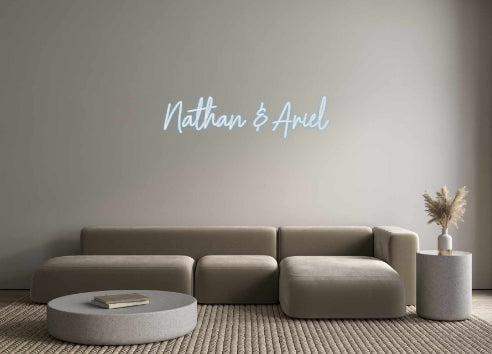 Customized Neon Sign: Nathan & Ariel