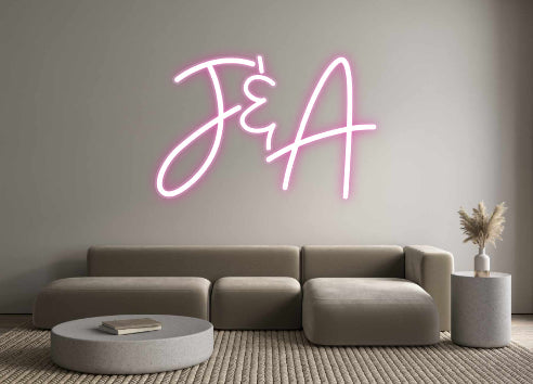 Customized Neon Sign: J&A