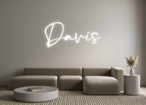 Customized Neon Sign: Davis