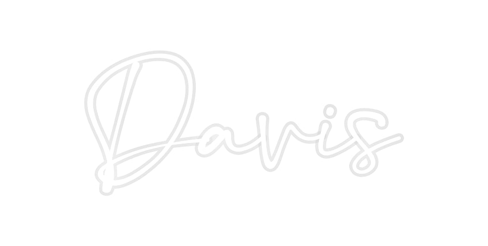Customized Neon Sign: Davis