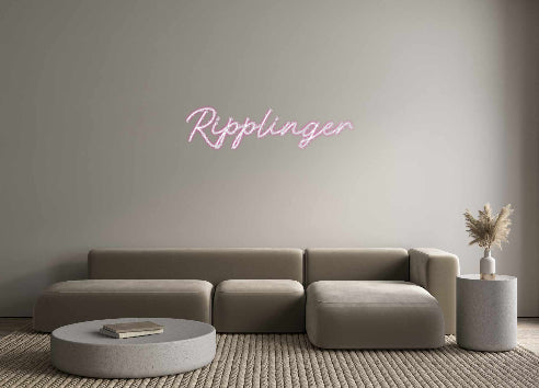 Customized Neon Sign: Ripplinger