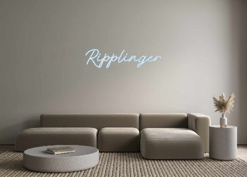 Customized Neon Sign: Ripplinger