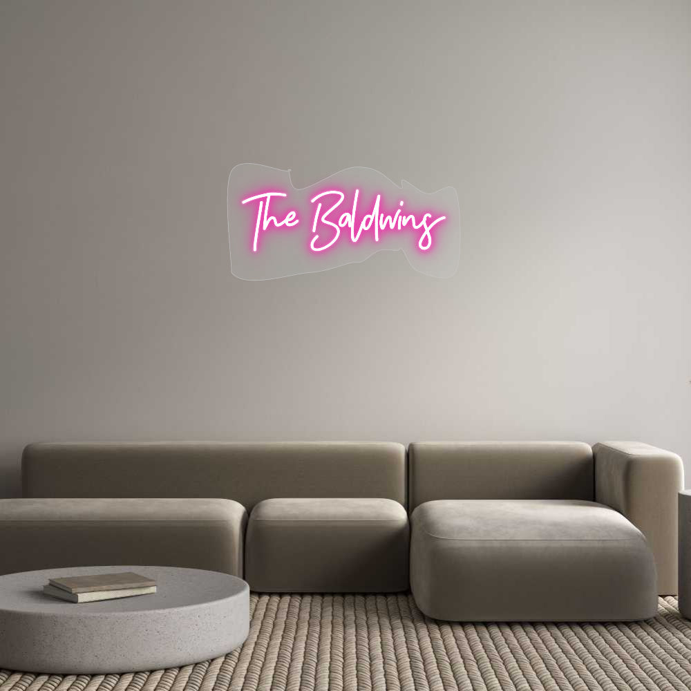 Customized Neon Sign: The Baldwins
