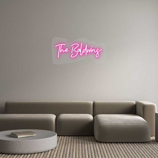 Customized Neon Sign: The Baldwins