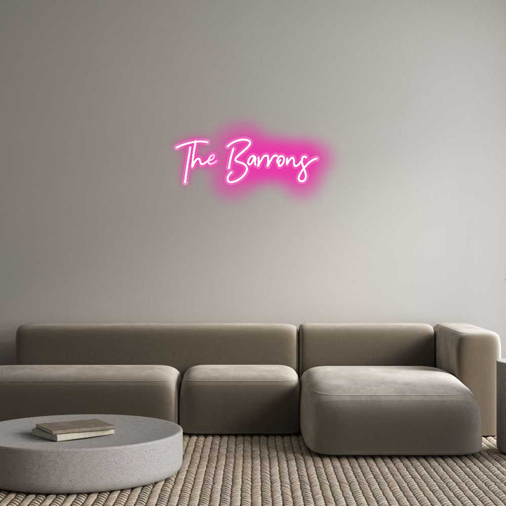 Customized Neon Sign: The Barrons