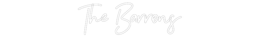 Customized Neon Sign: The Barrons